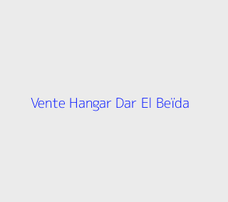 Vente Hangar  Alger